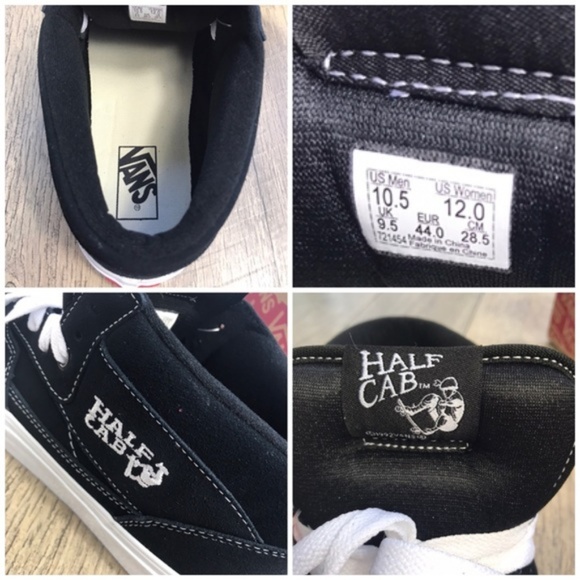 NWT VANS HALF CAB Black Men’s sneakers AUTHENTIC - Picture 8 of 8